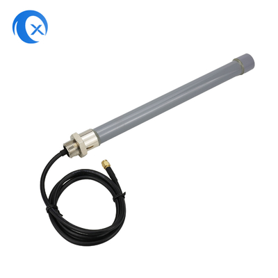 4G 옴니 유리 섬유 안테나 5dBi, 800/1800/2600MHz 멀티밴드, 실외, 3m 케이블, 회색