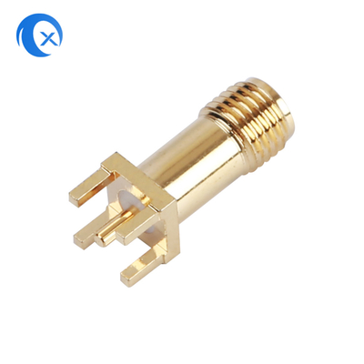 50OHM 임피던스 SMA 여성 수직 PCB 커넥터 장착대 CNC 기기 부품