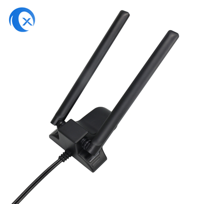 듀얼 밴드 2.4GHz 5GHz RP-SMA 와이파이 안테나 6.5 피트 연장 케이블 PC 데스크톱 컴퓨터 무선 블루투스