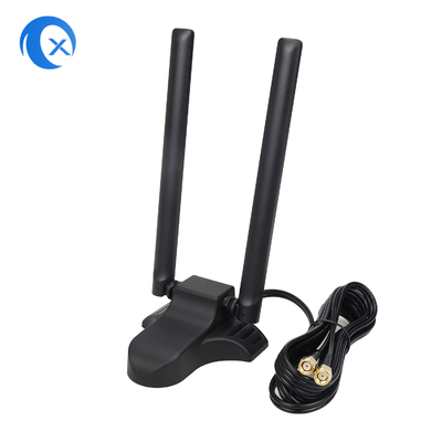 듀얼 밴드 2.4GHz 5GHz RP-SMA 와이파이 안테나 6.5 피트 연장 케이블 PC 데스크톱 컴퓨터 무선 블루투스