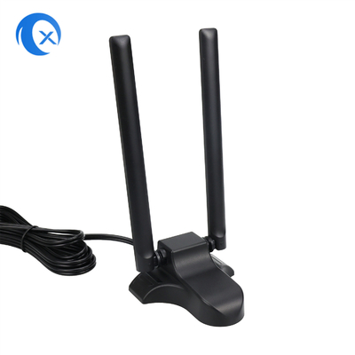 듀얼 밴드 2.4GHz 5GHz RP-SMA 와이파이 안테나 6.5 피트 연장 케이블 PC 데스크톱 컴퓨터 무선 블루투스
