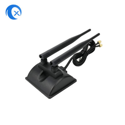 6dBi WiFi 안테나 RP-SMA 남성 커넥터 2.4GHz 5GHz 듀얼 밴드 자기 기반 PCI-E WiFi 무선 라우터