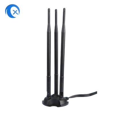 2.4G/5G 트리플 7dBi 안테나 와이파이 블루투스 무선 확장자 RP-SMA 남성 커넥터와 함께 자석 마운트 안테나