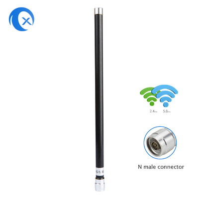 2.4GHz 5.8GHz 듀얼 밴드 7dBi 고 가이드 전방향 야외 / 실내 기지 스테이션 유리섬유 안테나