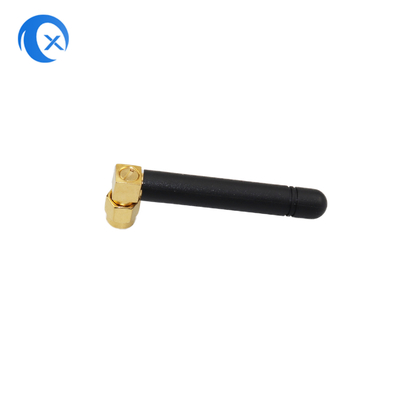 2.4G 와이파이 오른쪽 각 SMA 남성 커넥터 높은 이득 2dBi GSM 라우터용 고무 오리 안테나