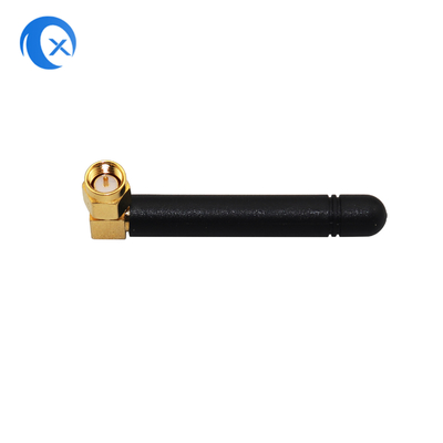 2.4G 와이파이 오른쪽 각 SMA 남성 커넥터 높은 이득 2dBi GSM 라우터용 고무 오리 안테나