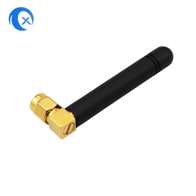 2.4G 와이파이 오른쪽 각 SMA 남성 커넥터 높은 이득 2dBi GSM 라우터용 고무 오리 안테나