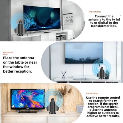 장거리 새로운 4K HD 디지털 TV 안테나 스마트 TV 및 실내 및 야외 지역 채널을 위한 모든 TV를 위한 신호 증강기