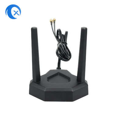 RP SMA Male 커넥터가 있는 2.4GHz 5GHz 자기 WiFi 안테나