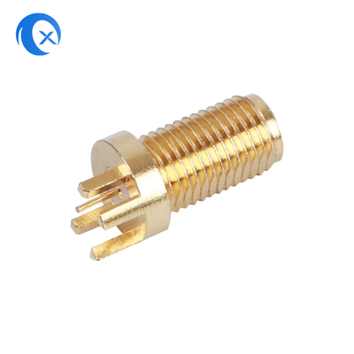 50OHM 임피던스 SMA 여성 수직 PCB 커넥터 장착대 CNC 기기 부품