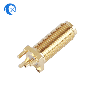 50OHM 임피던스 SMA 여성 수직 PCB 커넥터 장착대 CNC 기기 부품