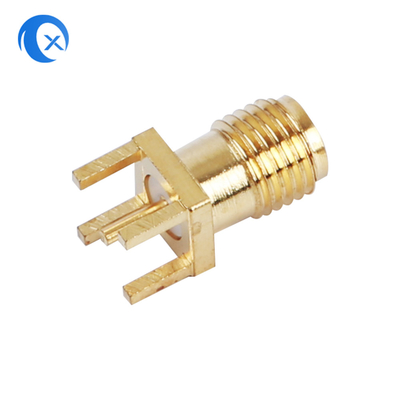 50OHM 임피던스 SMA 여성 수직 PCB 커넥터 장착대 CNC 기기 부품