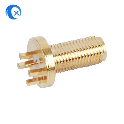 50OHM 임피던스 SMA 여성 수직 PCB 커넥터 장착대 CNC 기기 부품