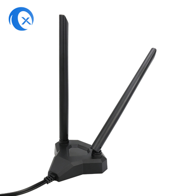 2.4 PC PCI 카드를 위한 / 5.8g 이중 대역 5dBi 자기성 장착대 와이파이 교수 안테나