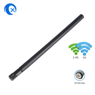 Swivel RP SMA 커넥터 듀얼 밴드 무지향성 WiFi 안테나 5dBi
